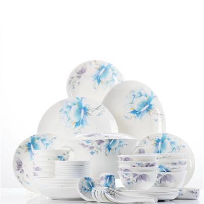 大鸡吧插骚逼91疯狂插48头聆听花开骨瓷礼品餐具套装